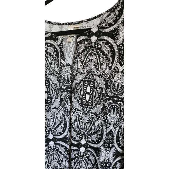 Tacera Black & White Print 3/4 Sleeve Embroidered Career Shift Dress Women's 2X - Picture 6 of 14